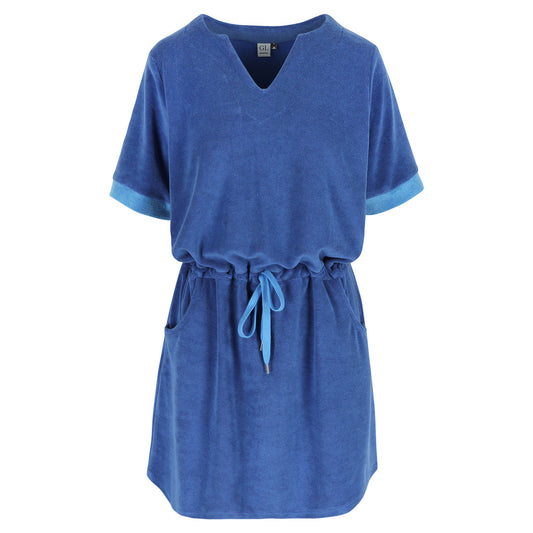 GL-Amour Blue beachdress met koordje in blauw